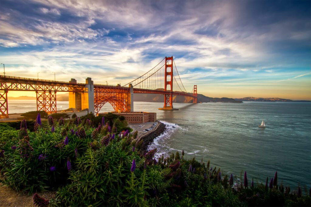 The Golden Gate Bridge at Sunset