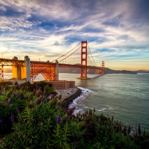 The Golden Gate Bridge at Sunset