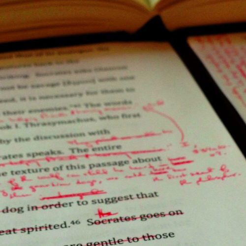 Corrections in a manuscript