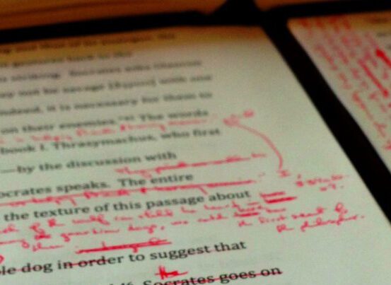 Corrections in a manuscript