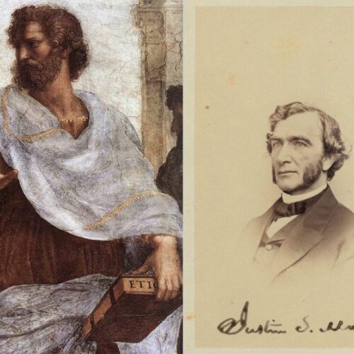 Aristotle and Justin Smith Morrill