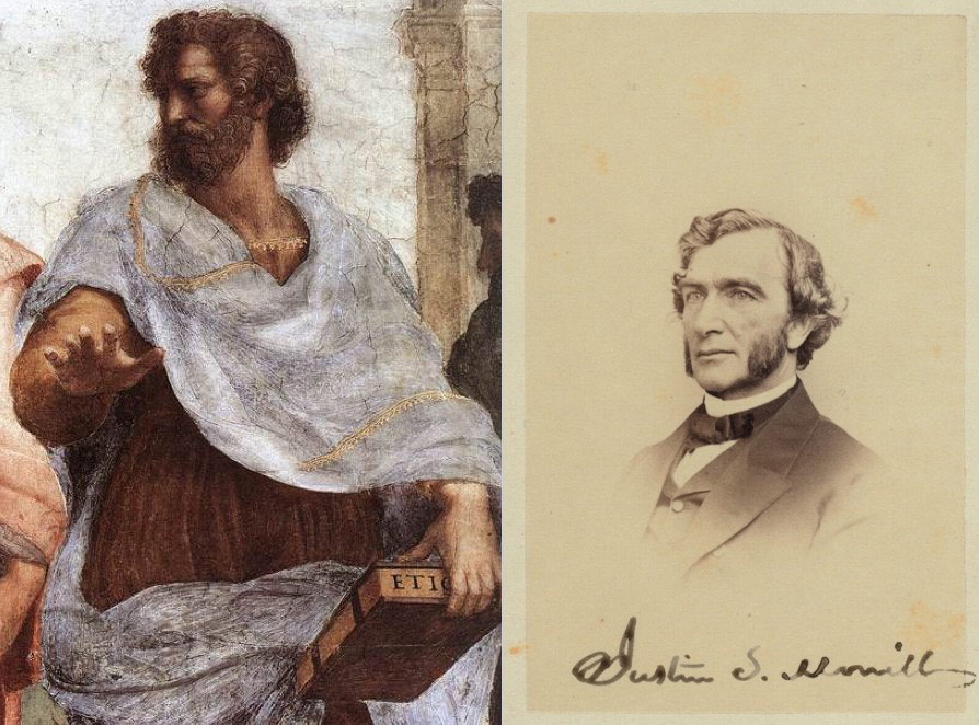 Aristotle and Justin Smith Morrill