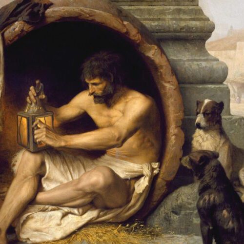 Painting of Diogenes by Gerome
