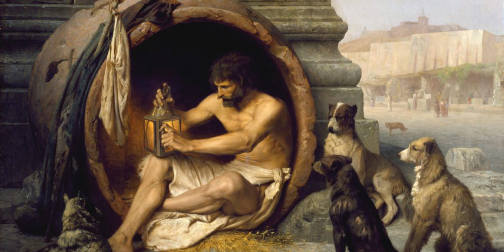 Painting of Diogenes by Gerome