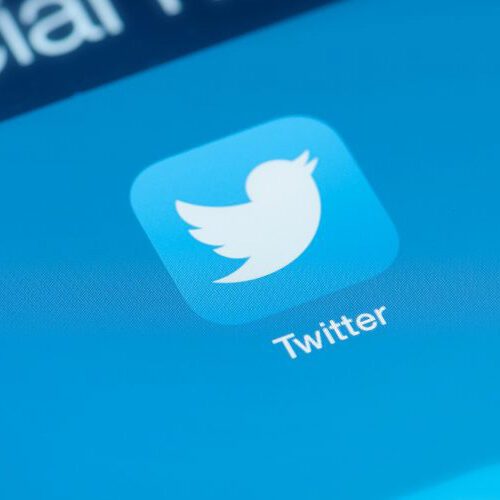 Twitter Icon on a screen